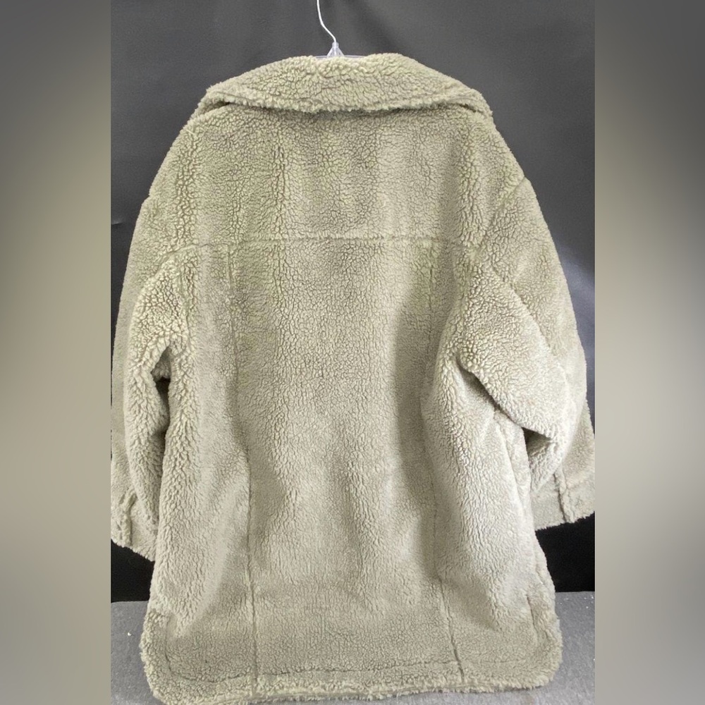 NWT!!!UGG Beige Snap Collared Pockets Mid-Length Women's Long Sleeve Jacket XL - Picture 3 of 4